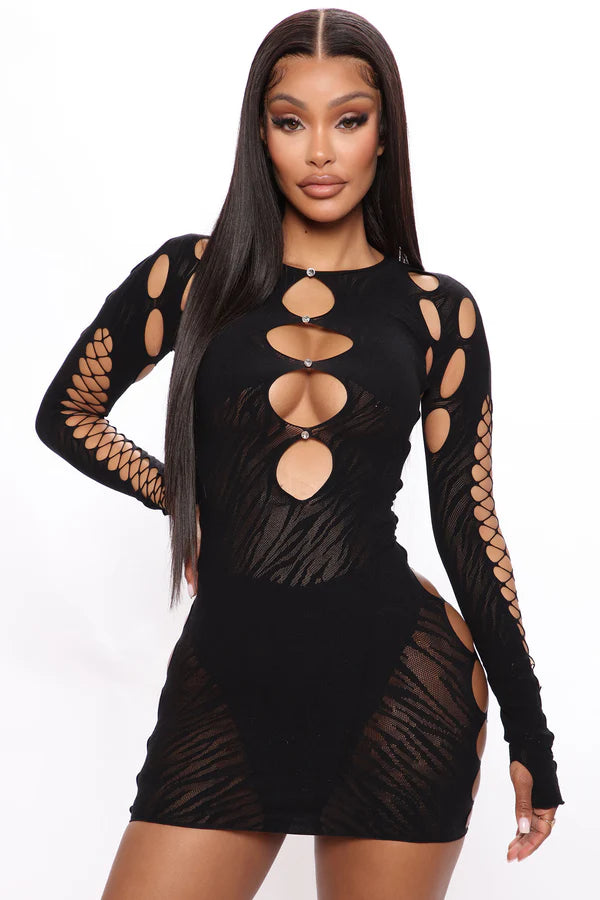 Glitter Glow Seamless Mini Dress