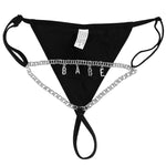 Luxe Lace Appliqué Thong Panty