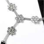 Flower Rhinestone Waist Chain G-String