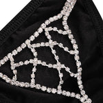 Rhinestone Mesh Bikini G-String Body Chain