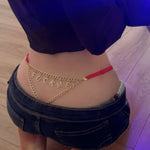 Adjustable Pendant Chain Letter Thong